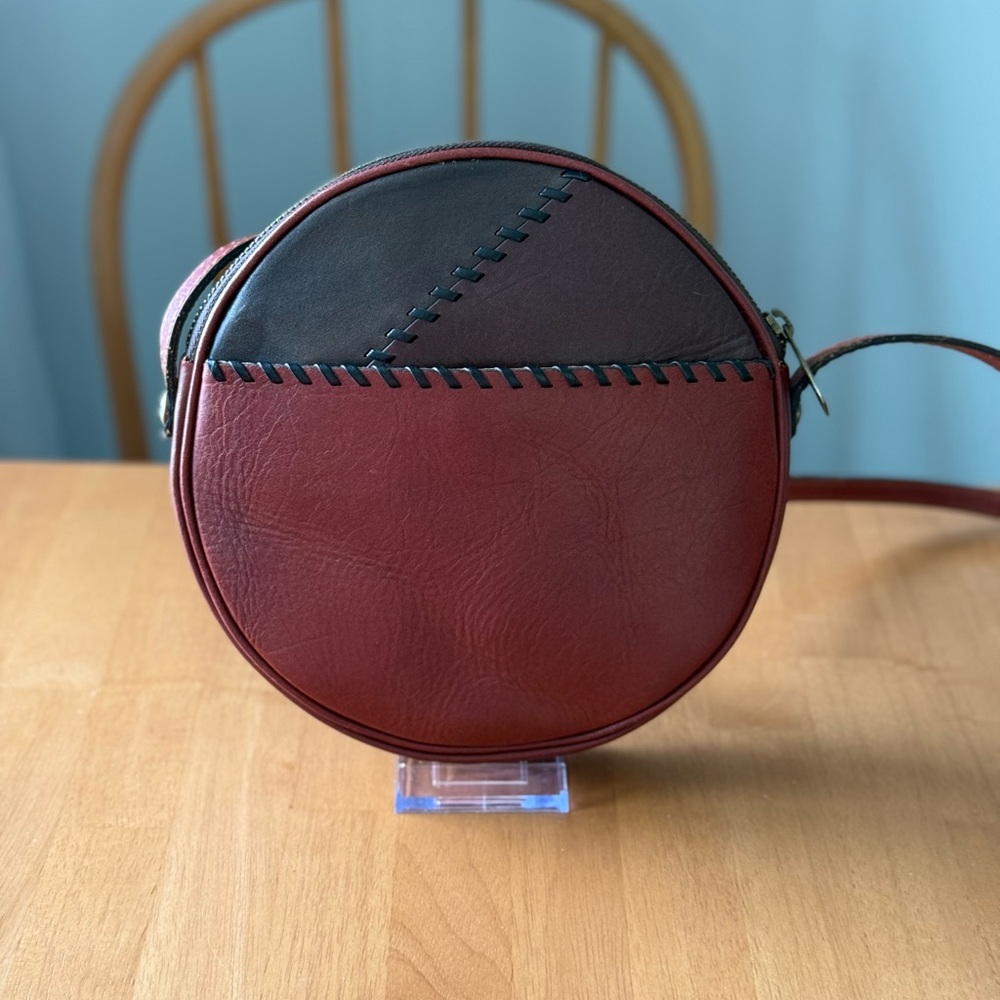 Patricia Nash Round Patchwork Leather Crossbody B… - image 3